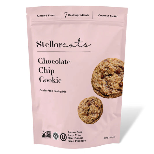 Stellar Eats    Stellar Eats Baking Mix    Flavour: Chocolate Chip Cookie 
Container Size: 266 g    Case of 6