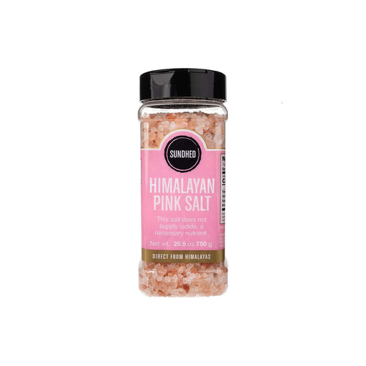 SUNDHED    Himalayan Gourmet Salts    SUNDHED    Himalayan Gourmet Salts    Coarse Grain Pink Salt Jar 750g