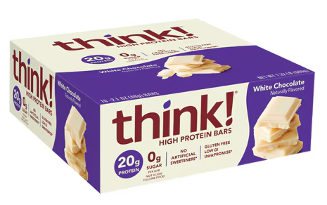 think    HIGH PROTEIN BAR  WHITE CHOCOLATE   -  ( 10 X 60g )