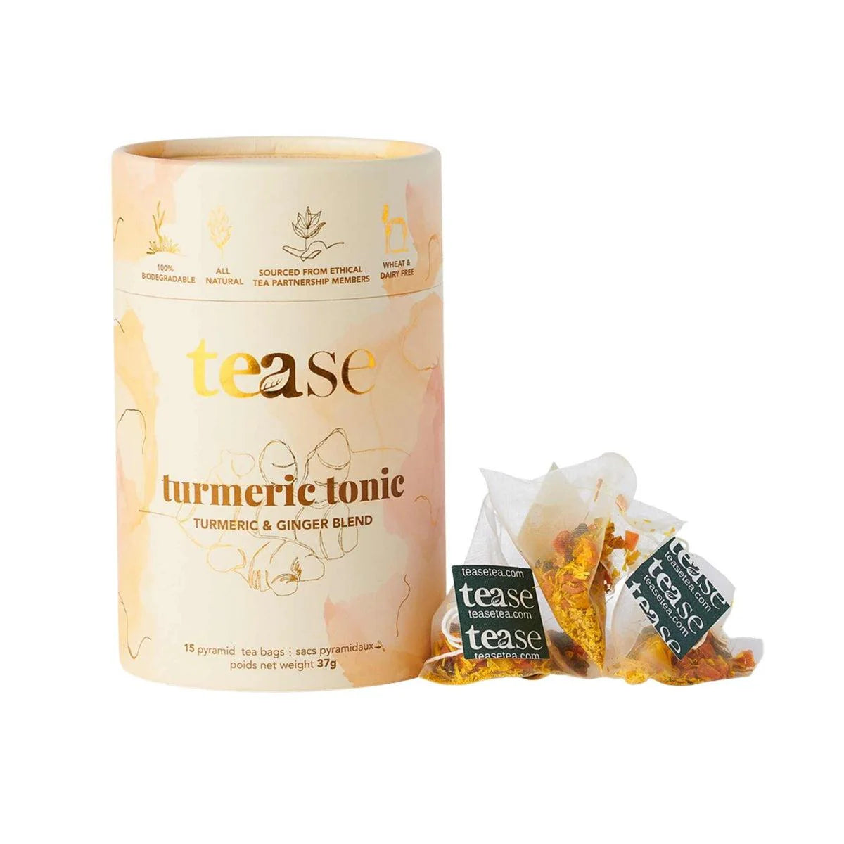 TEASE TEA -  Tumeric Tonic (vegan)