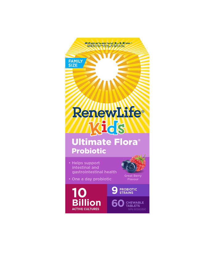 Renew Life   Ultimate Flora Kids Probiotic 10Bil 60ch