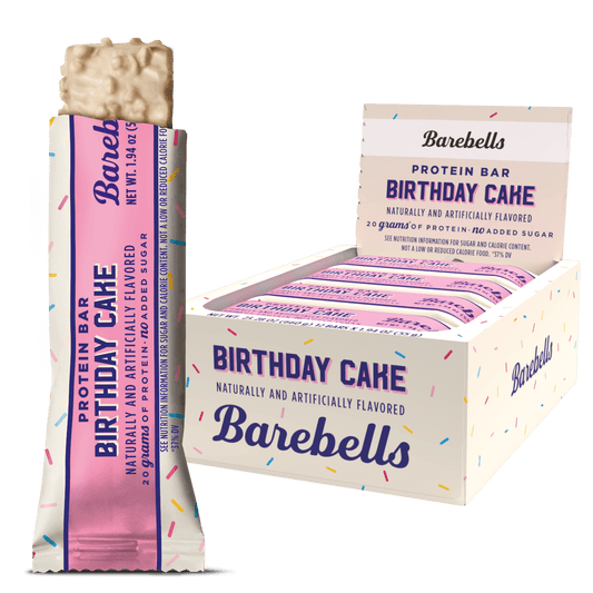 BAREBELLS BAREBELLS PROTEIN BAR BIRTHDAY CAKE 55g -12/box