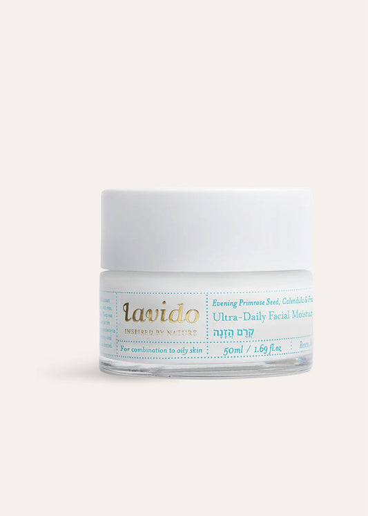 LAVIDO   Ultra Daily Facial Moisture Cream - Evening Primrose Seed, Calendula & Frankincense   50 ml