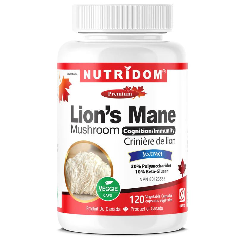 NUTRIDOM®    Lion's Mane Mushroom 120 Vcaps