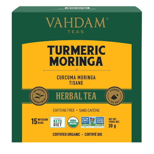 Vahdam Teas - Vahdam Tea - Turmeric Moringa 6 x 15ct