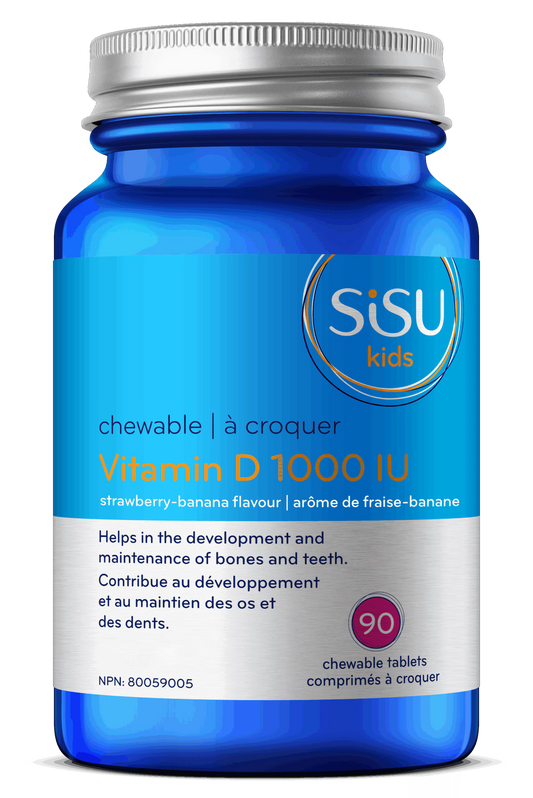 SISU - Kids Vitamin D3 1000 IU, Strawberry Banana - 90 tabs