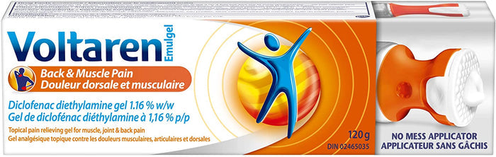 VOLTAREN BACK&MUSCLE W/NO MESS APPLICATOR 120G GEL