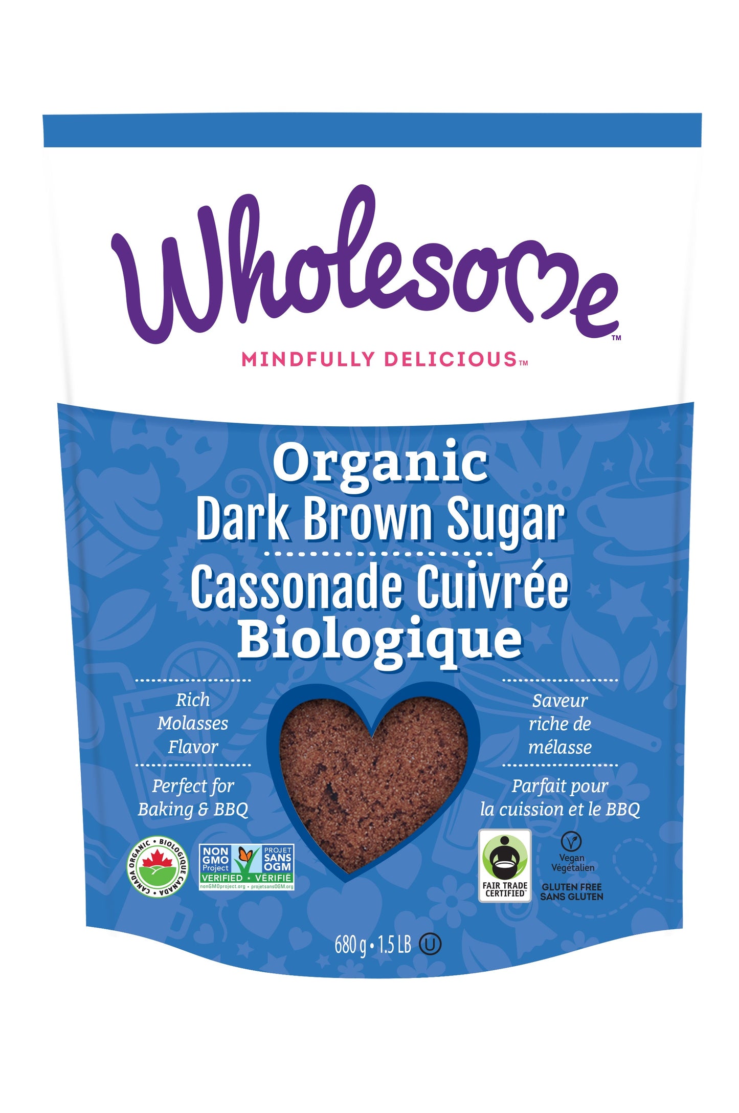 WHOLESOME SWEETENERS    Org Light Brown Sugar 680g