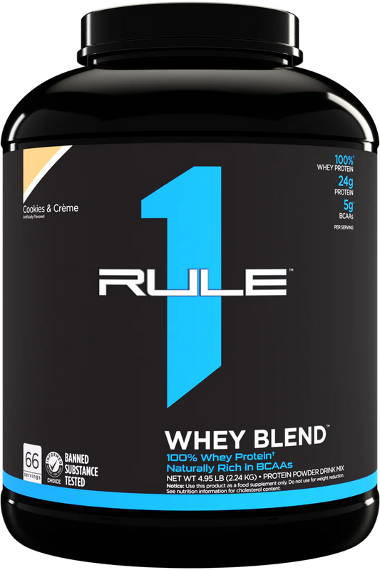 RULE 1   R1 WHEY BLEND   COOKIES & CREME   5lbs