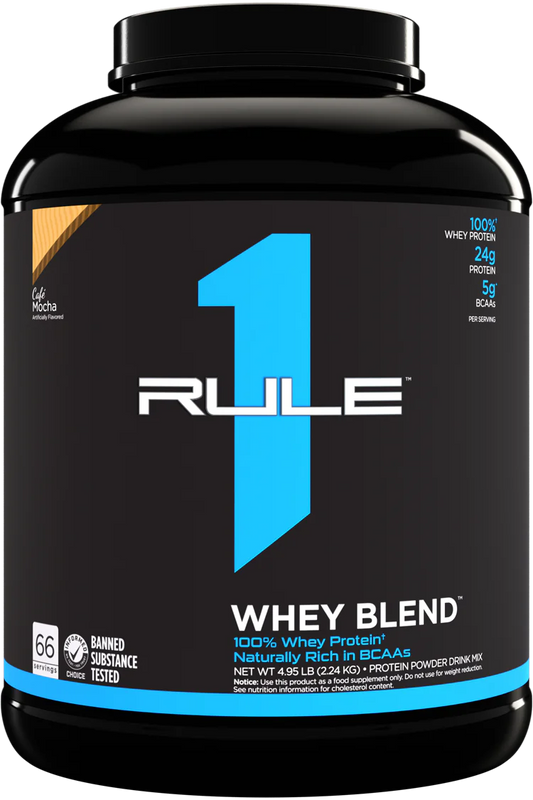 RULE 1   R1 WHEY BLEND   CAFE MOCHA   5lbs