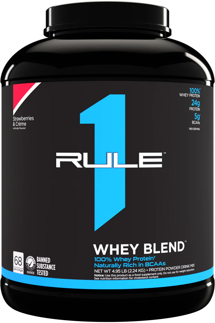 RULE 1   R1 WHEY BLEND   STRAWBERRIES & CREAM   5lbs