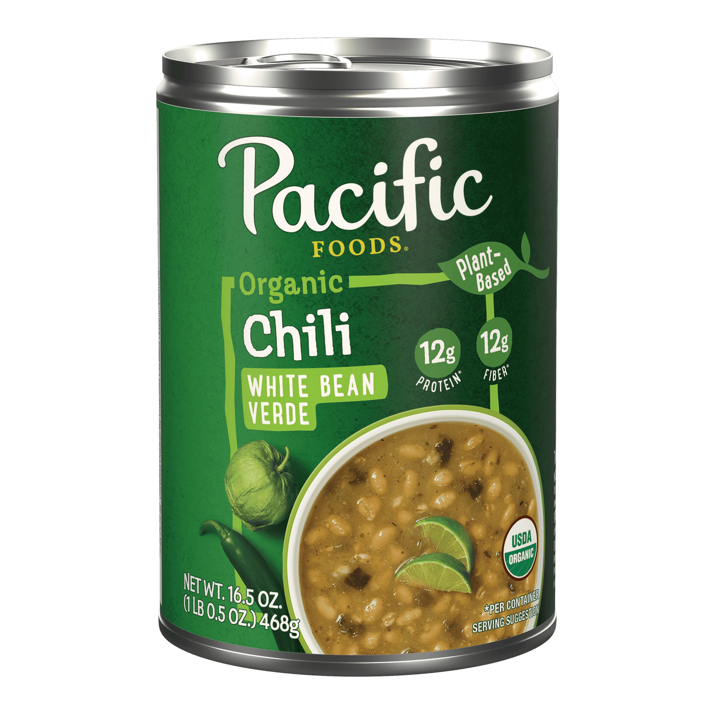 PACIFIC PLANT - Organic Plant-Based Chili White Bean Verde   468g