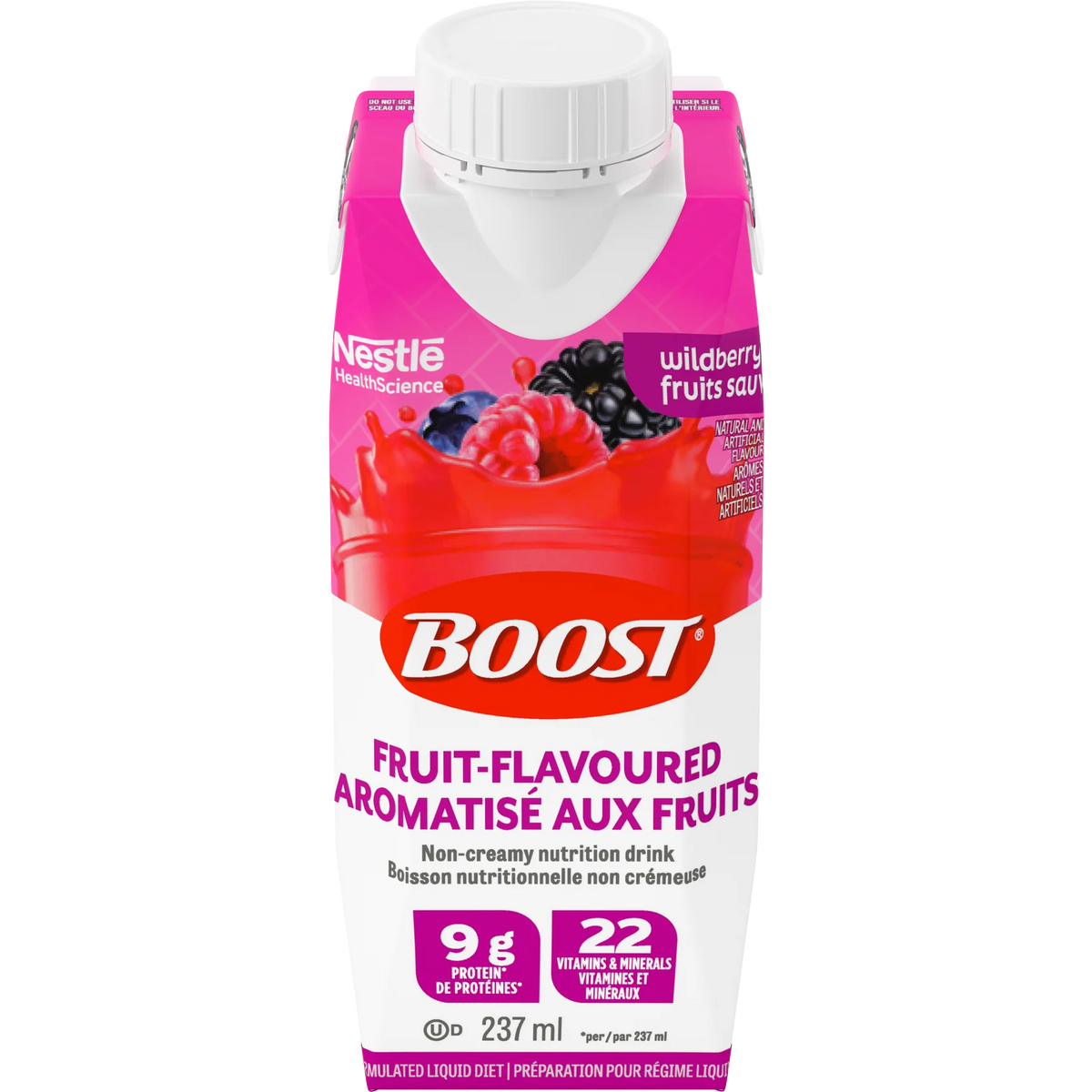 BOOST BEVERAGE FRUIT WILDBERRY 6X237ML LIQUID pack of 4
