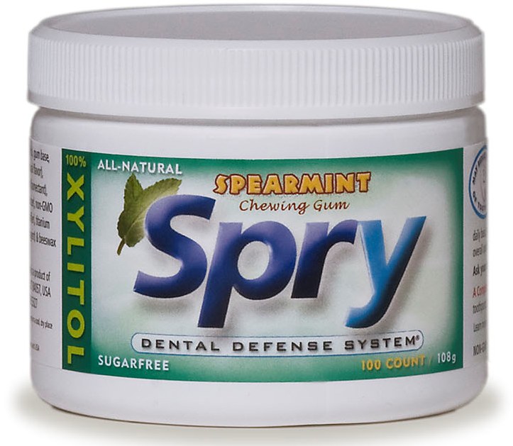 SPRY   SPRY CHEWING GUM, SPEARMINT, 100's