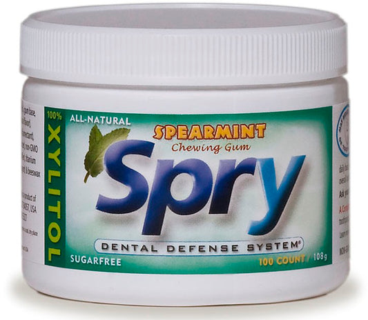 SPRY   SPRY CHEWING GUM, SPEARMINT, 100's