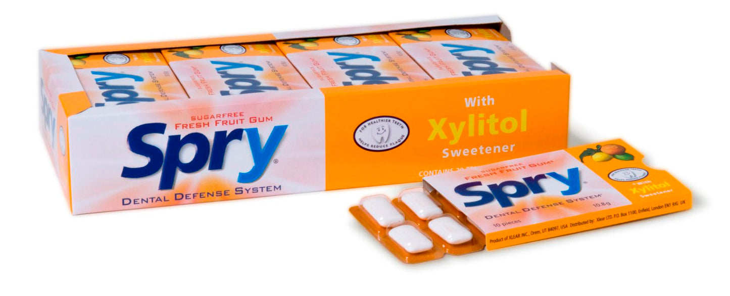 SPRY   SPRY CHEWING GUM, FRESH FRUIT, 20/CS