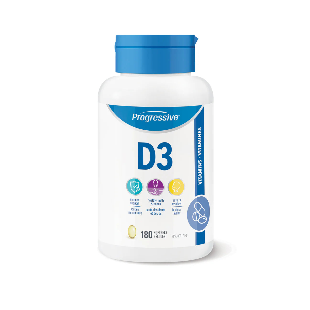 Progressive Vitamin D3 1000 IU    180softgels