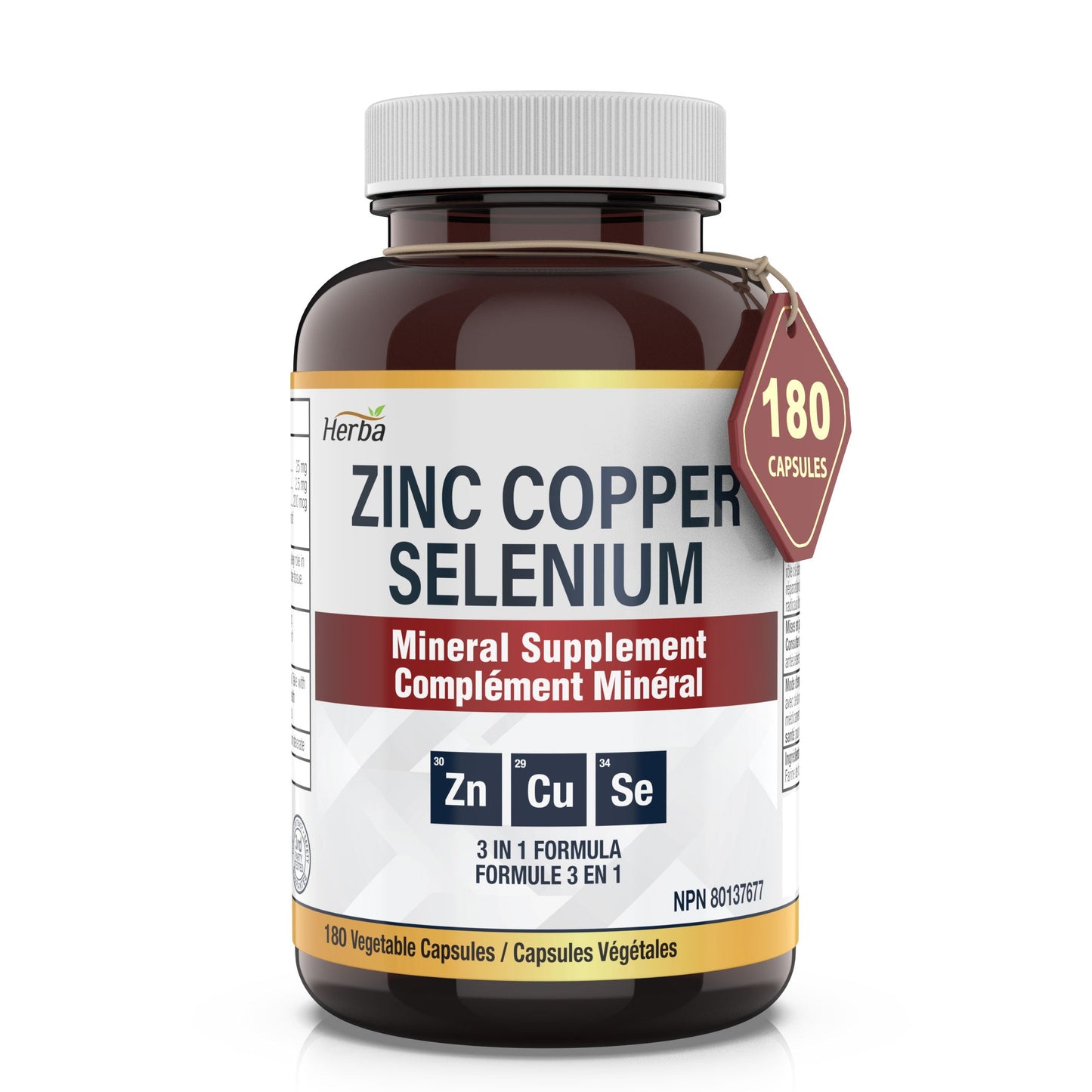 Herba  Zinc Copper Selenium 28mg - 180 Capsules