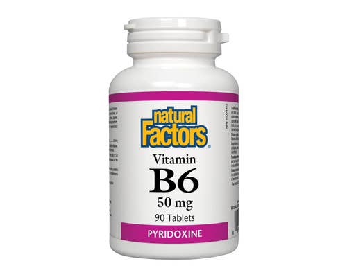 Natural Factors  Vitamin B6 50 mg  90 tabs
