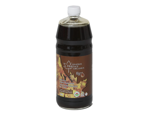 Canadian Heritage Organics   Organic Maple Syrup   Canada Grade A Very Dark, Strong Taste1L