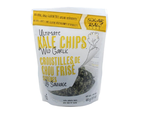 Solar Raw Foods   Ultimate Kale Chips - Wild Garlic - NEW UPC   100 g / 3.35 oz