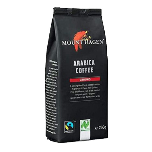 MOUNT HAGEN COFFEES - Ground Roasted Arabica Coffee, Brick, Organic    250g