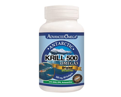 Advanced Omega®    Antarctic KRILL 500mg 60 Softgels Upgraded