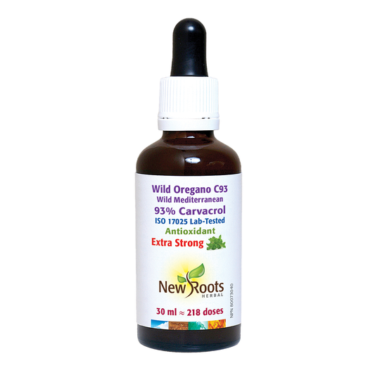 New Roots - Wild Oregano C93 Extra Strong · 1:3 Blend Oregano Oil to Olive Oil