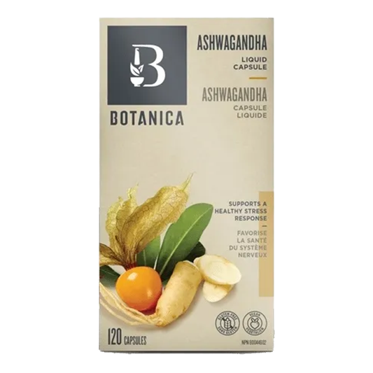 Botanica - Ashwagandha Liquid Capsules 120 caps *backorder eta December 2025*