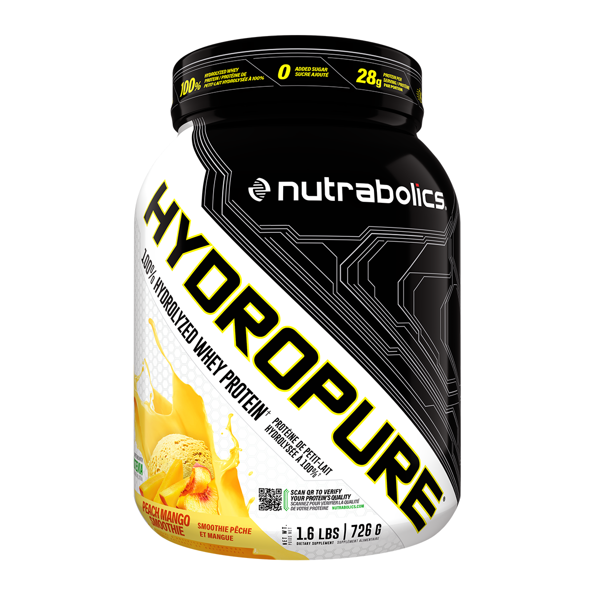 NUTRABOLICS   HYDROPURE   1.6lbs   PEACH MANGO