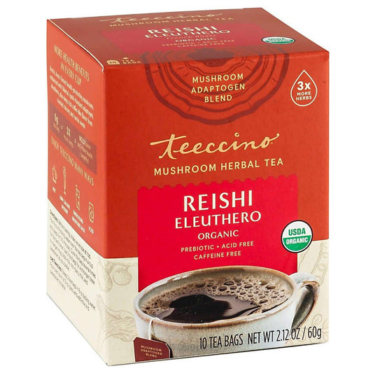 Teeccino   Mushroom Herbal Tea   Reishi Eleuthero10CT