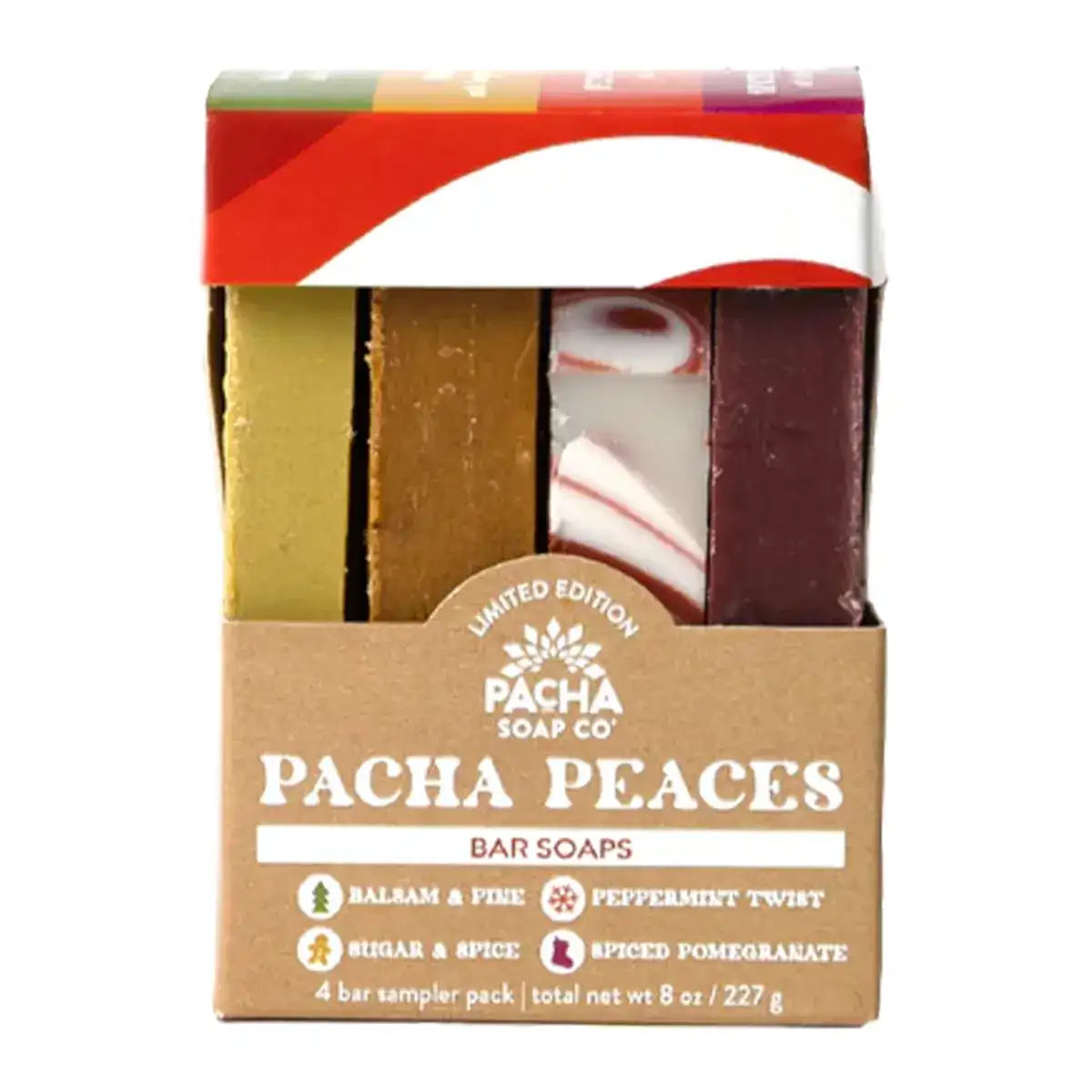 Pacha Soap   Bar Soap Set, Pacha Peaces Holiday 4ct