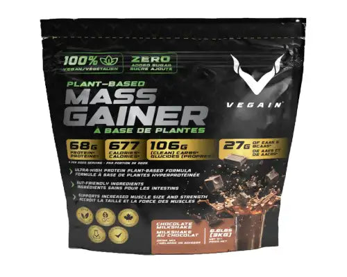 VEGAIN - NEW BRAND   Plant-Based MASS GAINER - Chocolate Milkshake - Coming Soon   Single Serving- 30 g