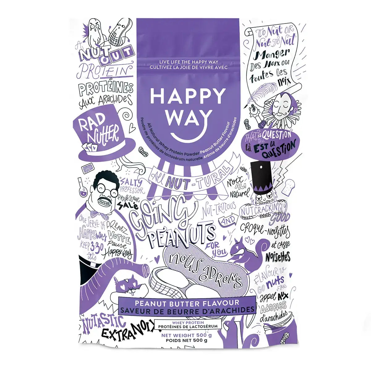 Happy Way - Peanut Butter Protein 500g - 500g