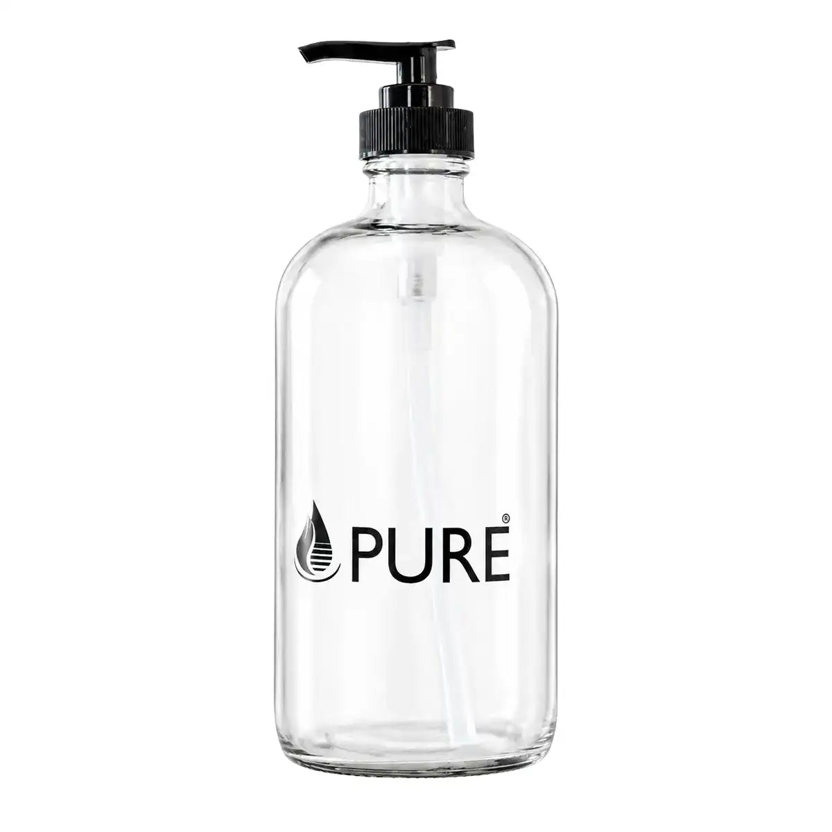 Pure - Empty Glass Bottle with Pump 500mL