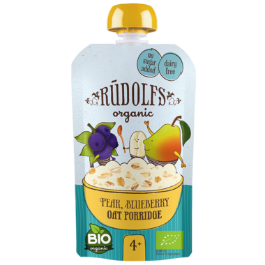 Rudolfs_Organic Pear Blueberry Oat Porridge - (110g)_110g