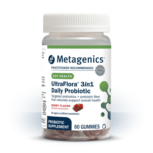 Metagenics Ultra Flora 3in1 Daily Probiotic Gummy 60g   60Count