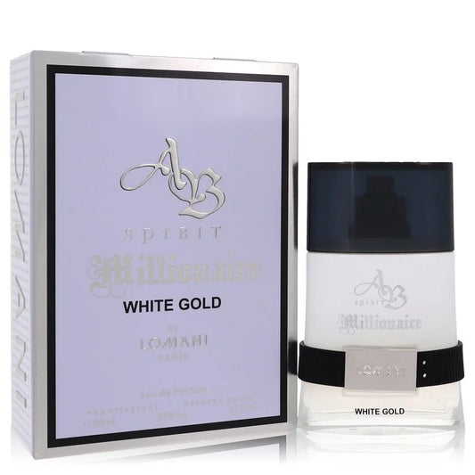 Ab Spirit Millionaire White Gold Eau De Parfum Spray By Lomani 3.3 oz Eau De Parfum Spray