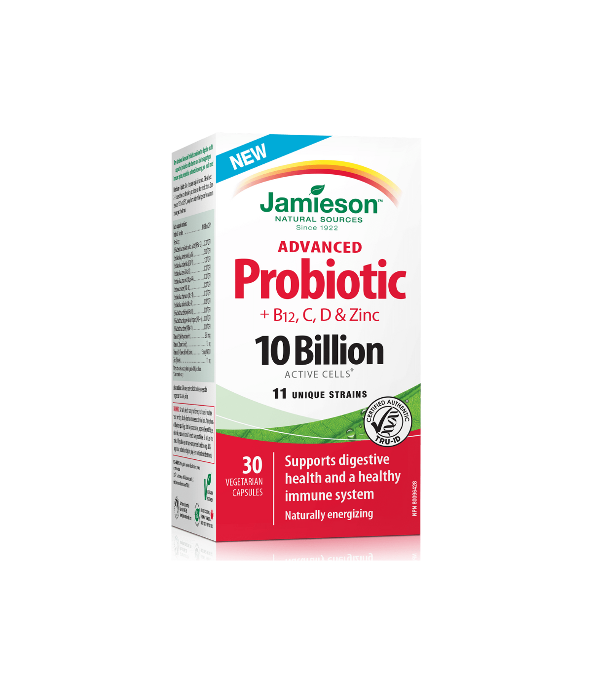 Jamieson    JMS Advanced Probiotic +Vitamin C, D, B12 & ZN    30Caps