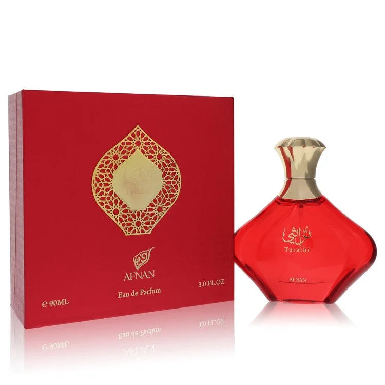 Afnan Turathi Red Eau De Parfum Spray By Afnan 3 oz Eau De Parfum Spray