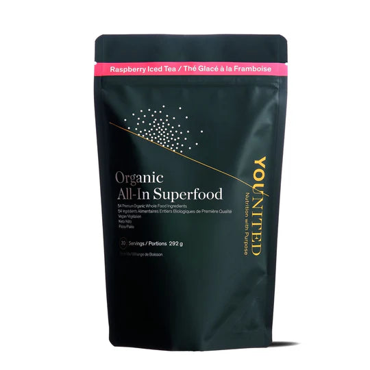 YOUNITED   All-in Organic Superfood   292g   Raspberry Iced Tea