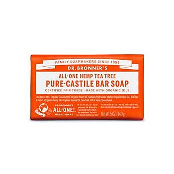 DR BRONNER'S    Org Tea Tree Bar Soap 140g