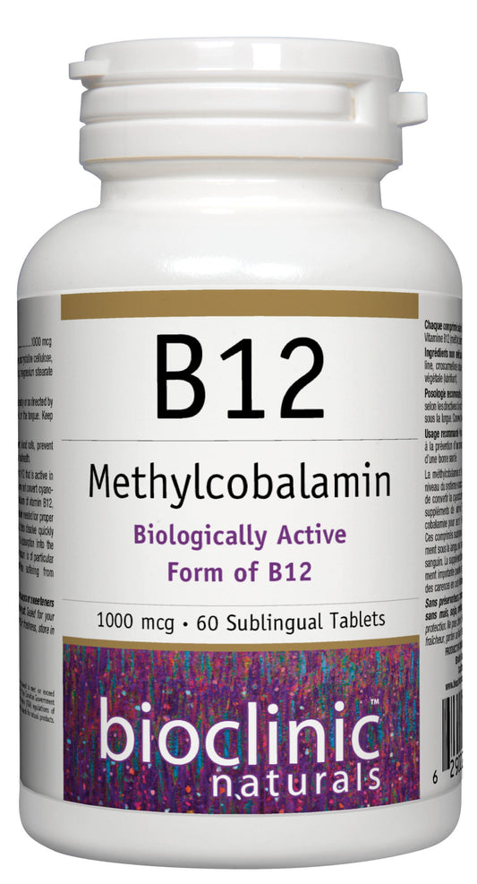 BioClinic   B12 Methylcobalamin · 1000 mcg   60 Sublingual Tablet