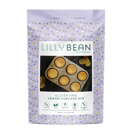 LILLY BEAN    Gluten Free Vegan Baking Mix & Frosting    LILLY BEAN    Gluten Free Vegan Baking Mix & Frosting    Lemon Cupcake Mix 340g