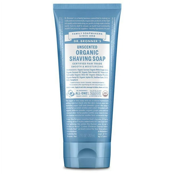 DR BRONNER'S    Shave Soaps    DR BRONNER'S    Shave Soaps    Org Unscented Shave Soap 207mL