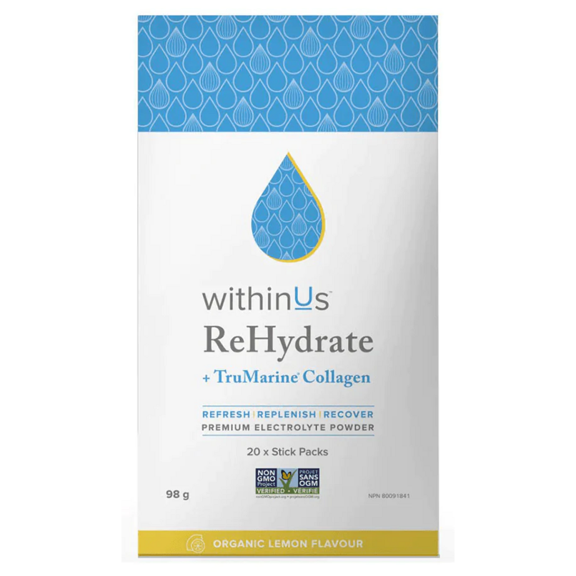 withinUs   ReHydrate Collagen Box - Lemon 20ct