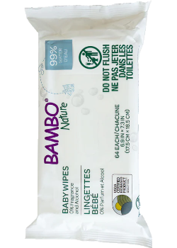 Bambo Nature - Bambo Nature Water Based Wet Wipes 64 Count