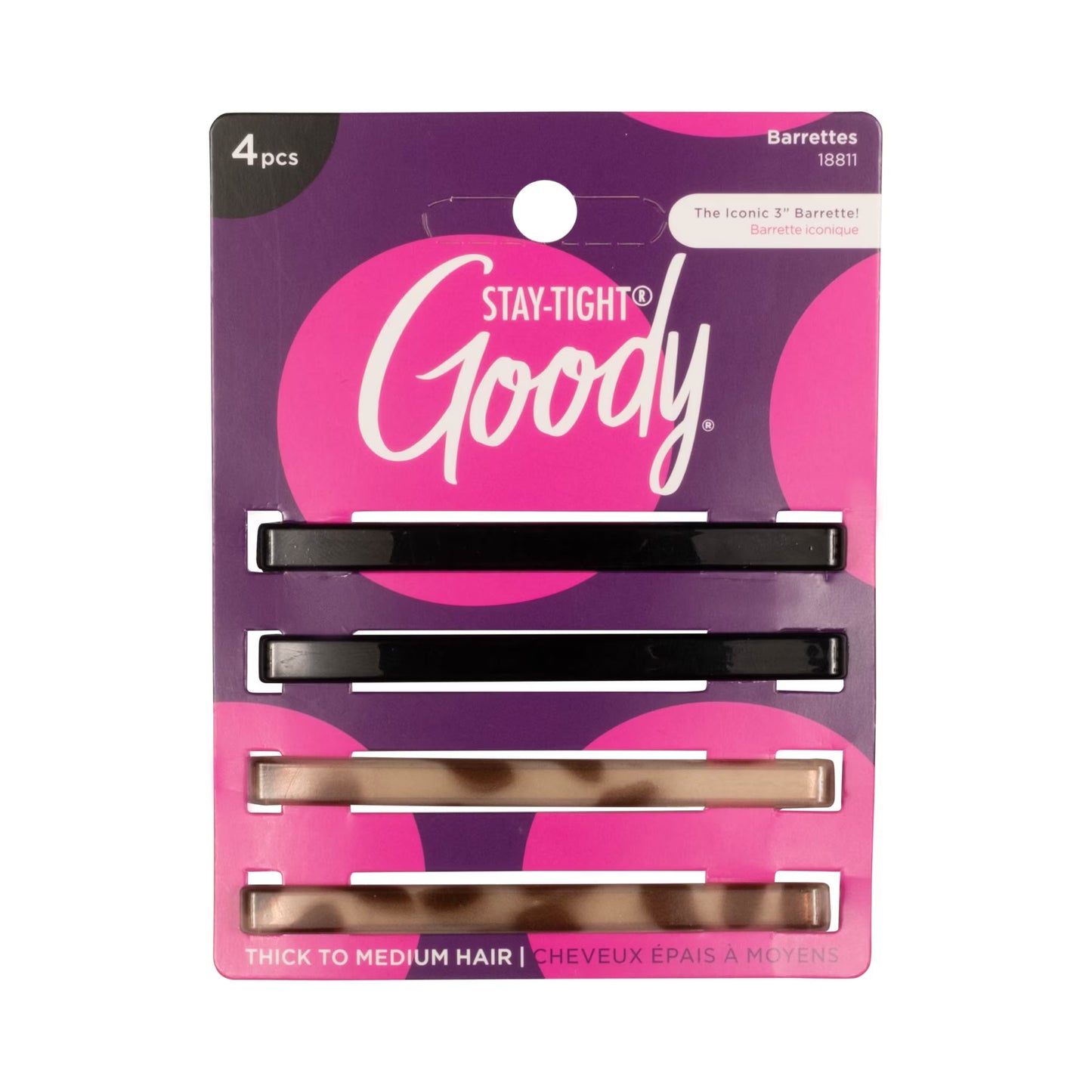 GOODY 3IN1 BARRETTE 4 pack of 3