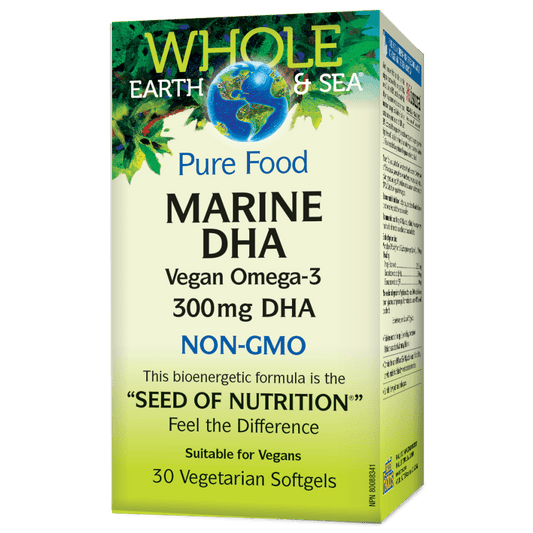 Natural Factors   Marine DHA Vegan Omega-3, Whole Earth & Sea   30vsgls