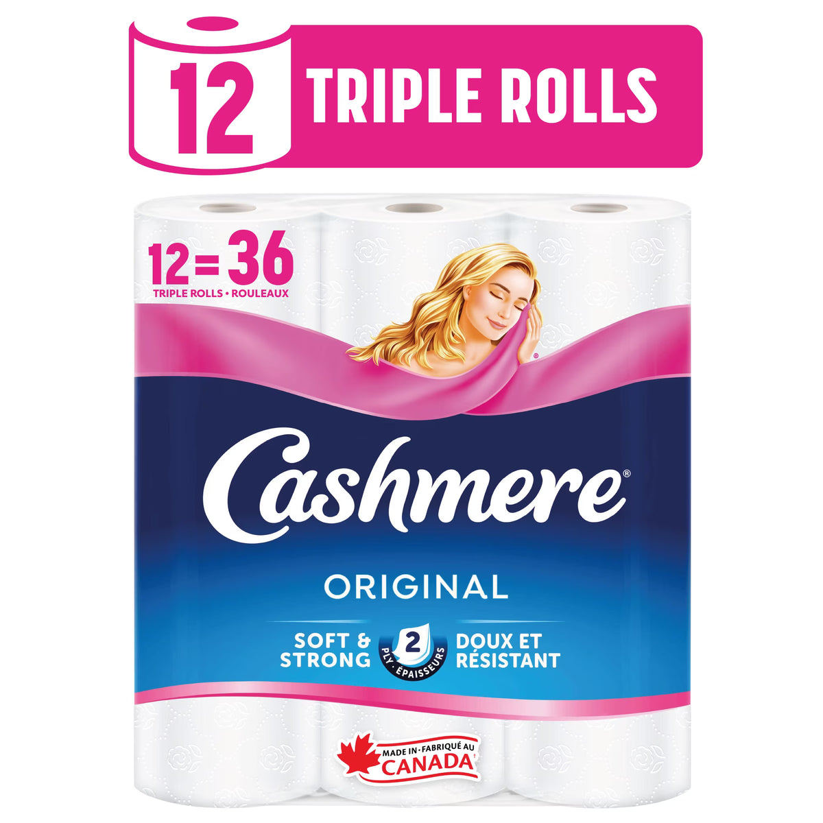 CASHMERE BATHROOM ROLL TRIPLE 363 SHEETS 12 pack of 4
